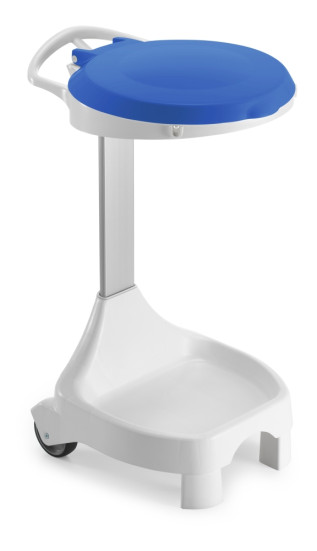 Держатель мешка TTS Smile E-60 (120л, ножки, колеса, синяя крышка)