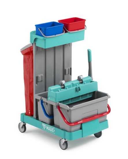 Тележка TTS Magic Line 049B7 (25л, 17л, 2х4л, отжим, держ. мешка 70л) (ML049B7A0000)