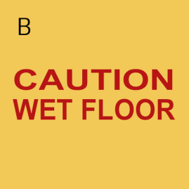 Указатель TTS "Осторожно мокрый пол" (полипроп, 2хсторонний, украинск и англ)
