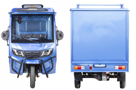 Трицикл электрический Rutrike КАРГО Кабина Дуал (темно-синий)