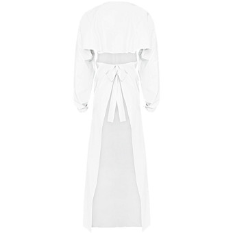 Фартук с рукавами Reiko aproLin eco+ (синий, Дл-135см)