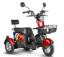 Трицикл электрический Rutrike Шкипер (красный матовый)
