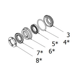 Комплект уплотнений HAWK FOG d15мм