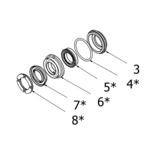 Комплект уплотнений HAWK FOG d15мм