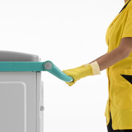 Тележка TTS Magic Line 450E (ручка, 2х15л, 2 закр. выдвиж. ящика, отжим TEC, держ. мешка 150л)