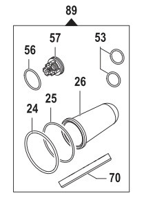 Ремкомплект Comet KIT89 (APS 96, мембрана NBR)