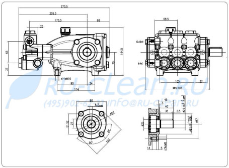 Насос высокого давления HAWK NMT 1520RN (1450 об/мин)