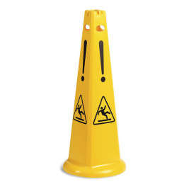 Знак TTS (пласт, пирамидальный, "Осторожно мокрый пол")