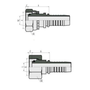 Фитинг высокого давления DKO-L (DN20, М26х1.5г, оцинк) Robin