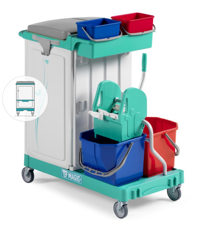 Тележка TTS Magic Line 120V (2х15л, 2х4л, отжим TEC, держ. мешка 150л) (ML120V0A0000)