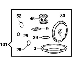 Ремкомплект Comet KIT101 (MP20/30, мембрана NBR)