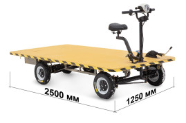 Тележка электрическая RuTrike СКЛАД 2500 NEW (платформа)