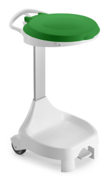 Держатель мешка TTS Smile W-70 (120л, педаль, ножки, колеса, зеленая крышка)