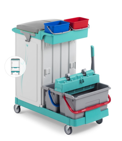 Тележка TTS Magic Line 120V7 (25л, 17л, 2х4л, отжим, держ. мешка 150л) (ML120V7A0000)