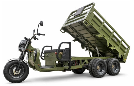 Трицикл электрический Rutrike Профи 2200 60V 1800х2W (серый) (026657-3299)