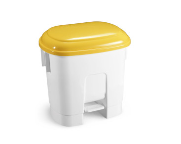 Ведро TTS Derby (для мусора, 30 л, с педалью, крышка желтая)