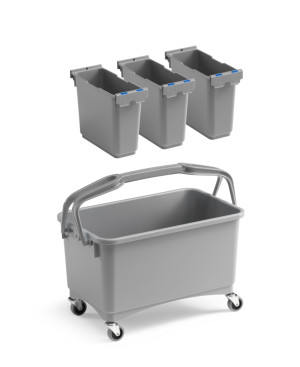 Набор TTS EROY E-09 (ведро 28 л, съемные модули, на колесах)