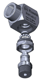 Переходник угловой 3/8"ш-3/8"г (нерж, вращ, тип RW140-2) RC