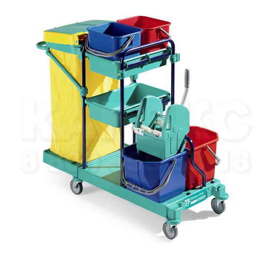 ТележкаTTS GREEN 150 (2*15л, 2*12л, отжим Тес)