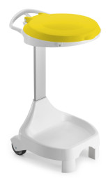 Держатель мешка TTS Smile W-60 (120л, ножки, колеса, желтая крышка)