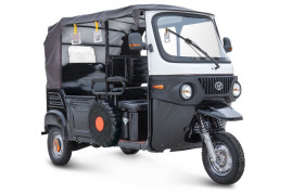 Трицикл электрический Rutrike Рикша NEW 60V1800W (черно-белый)