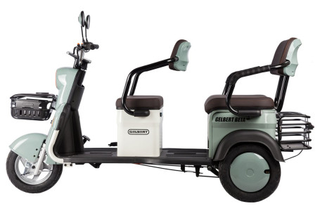 Трицикл электрический Rutrike Gelbert Beta (48/60V, 800W, сереребристо-белый) (0000256-3032)
