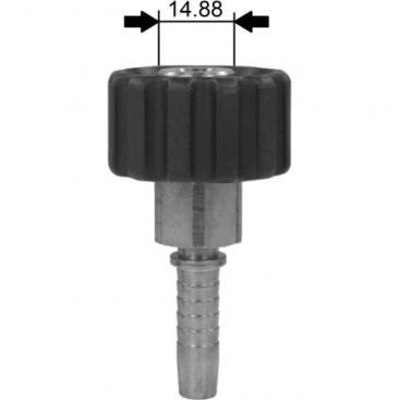 Фитинг высокого давления DKF-W (DN08, М22х1.5г, фитинг D15мм, нерж) R+M
