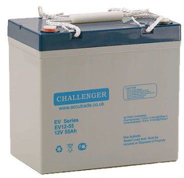Тяговый аккумулятор CHALLENGER EV12-55 (12В, 55Ач, AGM)