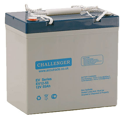 Тяговый аккумулятор CHALLENGER EV12-55 (12В, 55Ач, AGM)