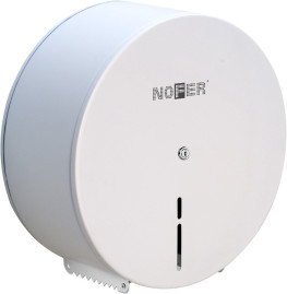 Диспенсер для туалетной бумаги Nofer 05001.XL.W (круглый, сталь, белый, XL)