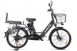 Электровелосипед GREEN CITY e-ALFA LUX (темно-серый)