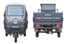 Трицикл электрический Rutrike D5 КАБИНА гидравлика (серый)