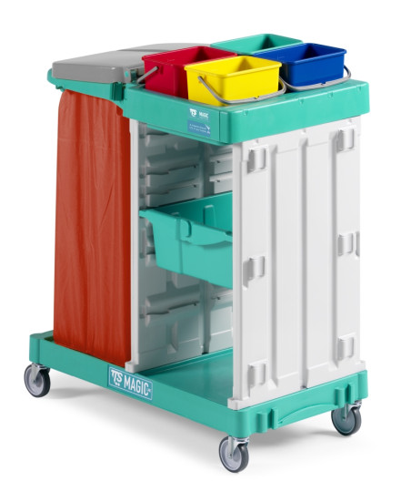Тележка TTS Magic Line 300B (4х4л, выдв. ящик, держ. мешка 120л) (ML300B0A0A00)