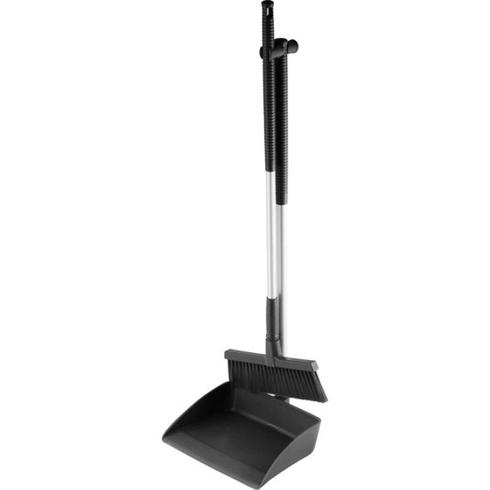 Набор совок с щеткой Schavon (250x300х1000 мм, черный)