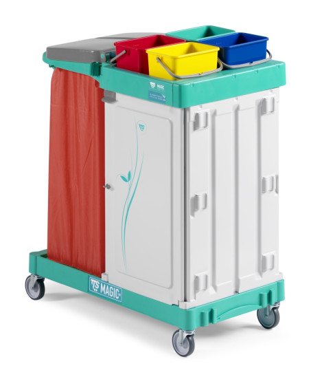 Тележка TTS Magic Line 300S (4х4л, закрытая, держ. мешка 120л)