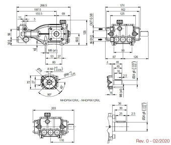 Насос высокого давления HAWK NHD0612R (1450об/мин)