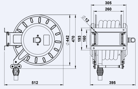 Барабан высокого давления FAICOM VGM 200115 STA (20бар, 15м, окраш)