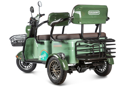 Трицикл электрический Rutrike Gelbert Kang (48/60V, 800W, зеленый) (0000266-3042)