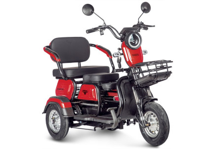  Трицикл электрический Rutrike Gelbert Caf 48V/60V 600Вт (красный) (025512-3038)