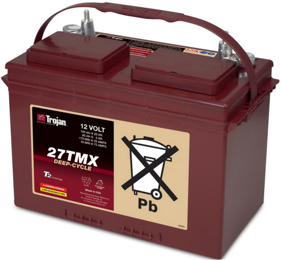 Тяговый аккумулятор Trojan 27TMX (12В, 85Ач, Acid)