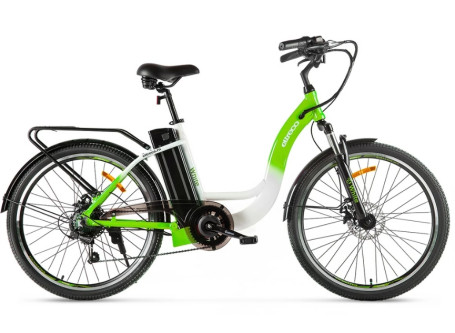 Электровелосипед Eltreco White (бело-зеленый)