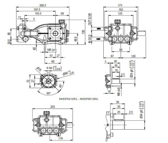 Насос высокого давления HAWK NHDP8512R (1450об/мин)