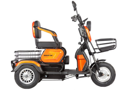  Трицикл электрический Rutrike Gelbert Caf 48V/60V 600Вт (белый) (025512-3039)