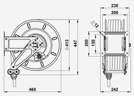 Барабан высокого давления FAICOM VLX 3820 ST (400бар, 20м, нерж)