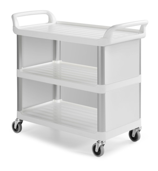 Тележка TTS Shelf A3700 (3 закр. полки, колеса d100мм, белый)