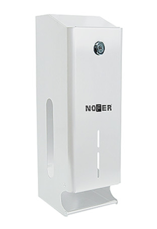 Диспенсер для туалетной бумаги Nofer (нерж., для 3х рулонов, белый)
