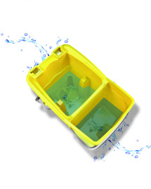 Ведро TTS ACTIONPRO (30л, колеса, отжим Dry, 2 слив. отверстия, желтый)