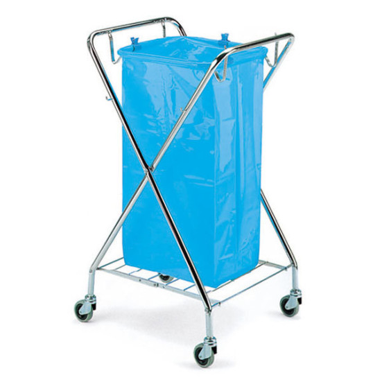 Тележка TTS Dust (хром, складная, для мусорного мешка 120 л, квадратная)