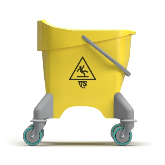 Ведро TTS PILE (30л, колеса, без отжима, желтый)