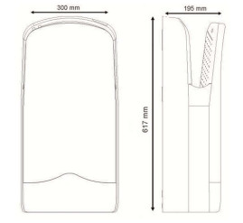 Сушилка для рук Nofer V-JET (автомат, вишневый)